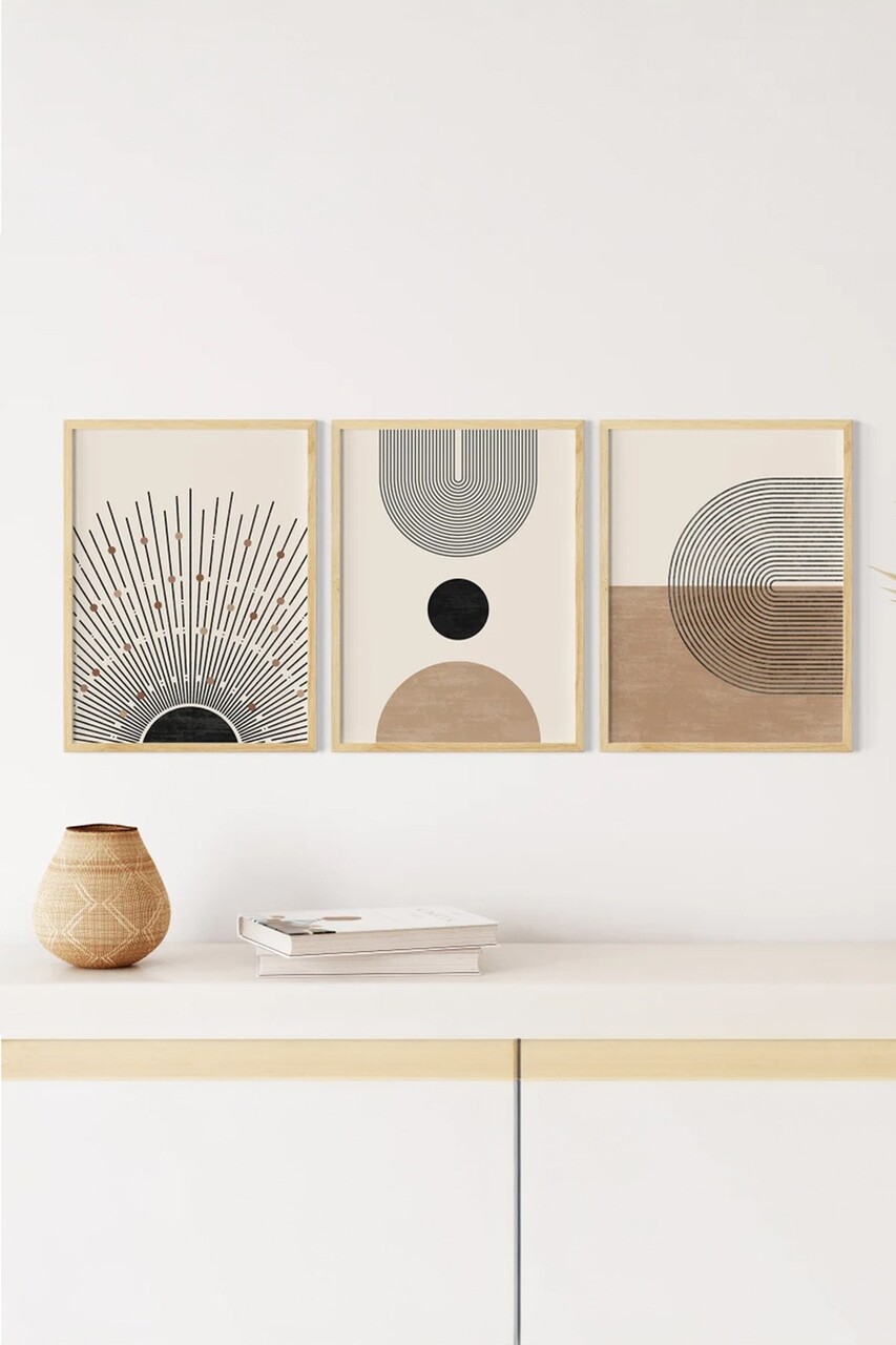 Set 3 tablouri decorative, 3Dartsohoset12, MDF, Multicolor - view 3