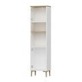 Dulap multifunctional, Hanah Home, Viona, 45x180x30 cm, Coș adânc / Alb