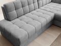 Coltar extensibil dreapta 3 locuri ELTAP, RT-85MO, Blezalt, 240x150x82 cm, lemn/poliester, gri
