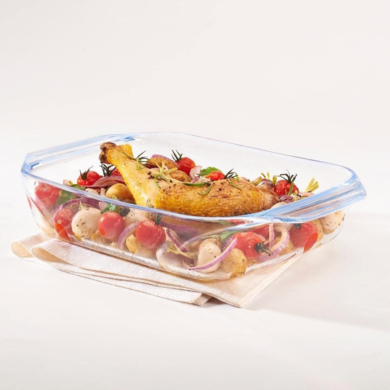 Vas dreptunghiular, din sticla termorezistenta, 3L, "Let's Share" - Pyrex - imagine 2