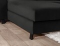 Coltar extensibil stanga 4 locuri ELTAP, Mari-16, Mariall, 288x200x92 cm, lemn/poliester, negru