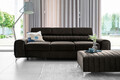 Canapea extensibila 3 locuri, ELTAP, SO-LAU-22NU, Laurence, 261x97x105 cm, lemn/poliester, maro inchis