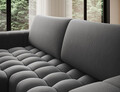 Coltar extensibil stanga 4 locuri ELTAP, Bon-19, Bonett, 250x175x92 cm, lemn/poliester, gri inchis