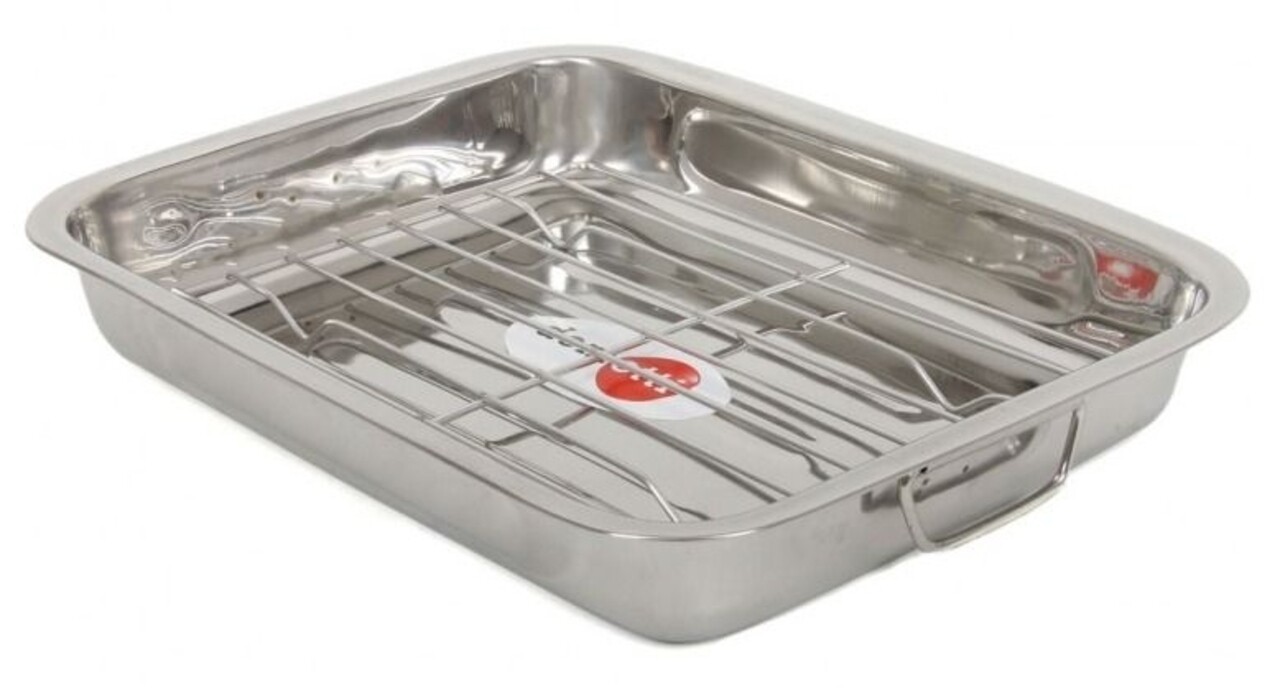 Tava cuptor cu gratar, Domotti, 30.7 x 22.7 cm, inox