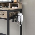 Masa de toaleta cu taburet / Masuta dressing, Vasagle, Industrial, 90x40x141 cm, PAL/otel/piele ecologica, gri