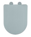 Capac de toaleta cu sistem automat de coborare Galati, Wenko, 36x46 cm, duroplast/plastic, albastru