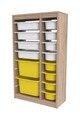 Dulap multifunctional, Estella, Montana Xs 2D4N8U, Sonomo Alb / Galben