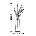 Decoratiune, Flowerpot, 19x50 cm, Metal, Negru