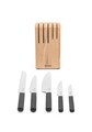 Set cutite cu suport, Brabantia, Profile, 36x12x10 cm, lemn/otel, natural