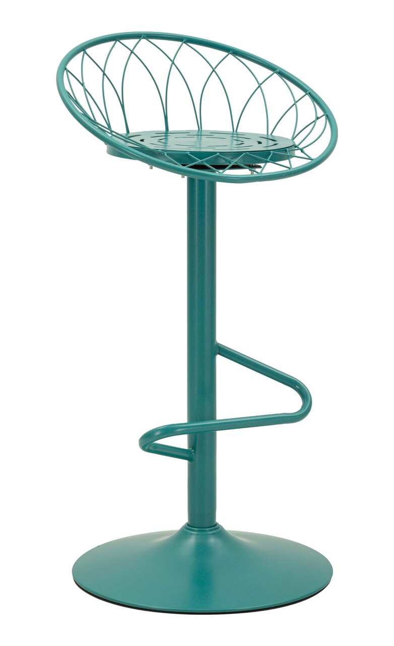 Scaun de bar, Mauro Ferretti, Clox, 49x45x92 cm, metal, turcoaz