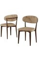 Set scaune 6 piese, Hanah Home, Onex, Cappuccino / Nucă