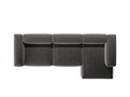 Coltar dreapta 4 locuri, Bergamo, Cosmopolitan Design, 344x152x70 cm, tesatura structurata, grafit