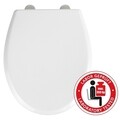 Capac de toaleta cu sistem automat de coborare, Wenko, Gubio, 37 x 44.5 cm, duroplast