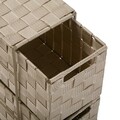 Organizator pentru baie cu 3 compartimente Melissa, Versa, 15.5x28x57 cm, bej