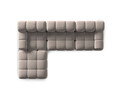 Canapea modulara 4 locuri, Bellis-51, Micadoni Home, 282x188x70 cm, catifea, cappuccino