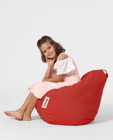 Fotoliu puf pentru copii, Bean Bag, Ferndale, 60×60 cm, poliester impermeabil, rosu imagine noua 2022
