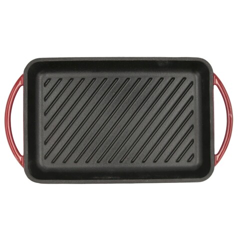 Tigaie grill, Bidasoa, Fierro, 22 x 40 cm, fier turnat, rosu Bidasoa