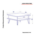 Masuta de cafea, Tera Home, Logan, 72x38.2x72 cm, PAL, Maro