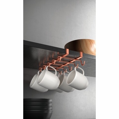 Suport cani pentru dulap Metaltex Undershelf Copper