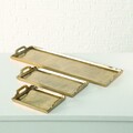 Set 3 tavi pentru servire Cooper, Boltze, 46-84 cm, aluminiu
