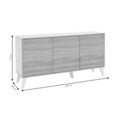 Bufet inferior Billie, Pakoworld, 149x40x77 cm, PAL melaminat, sonoma/gri