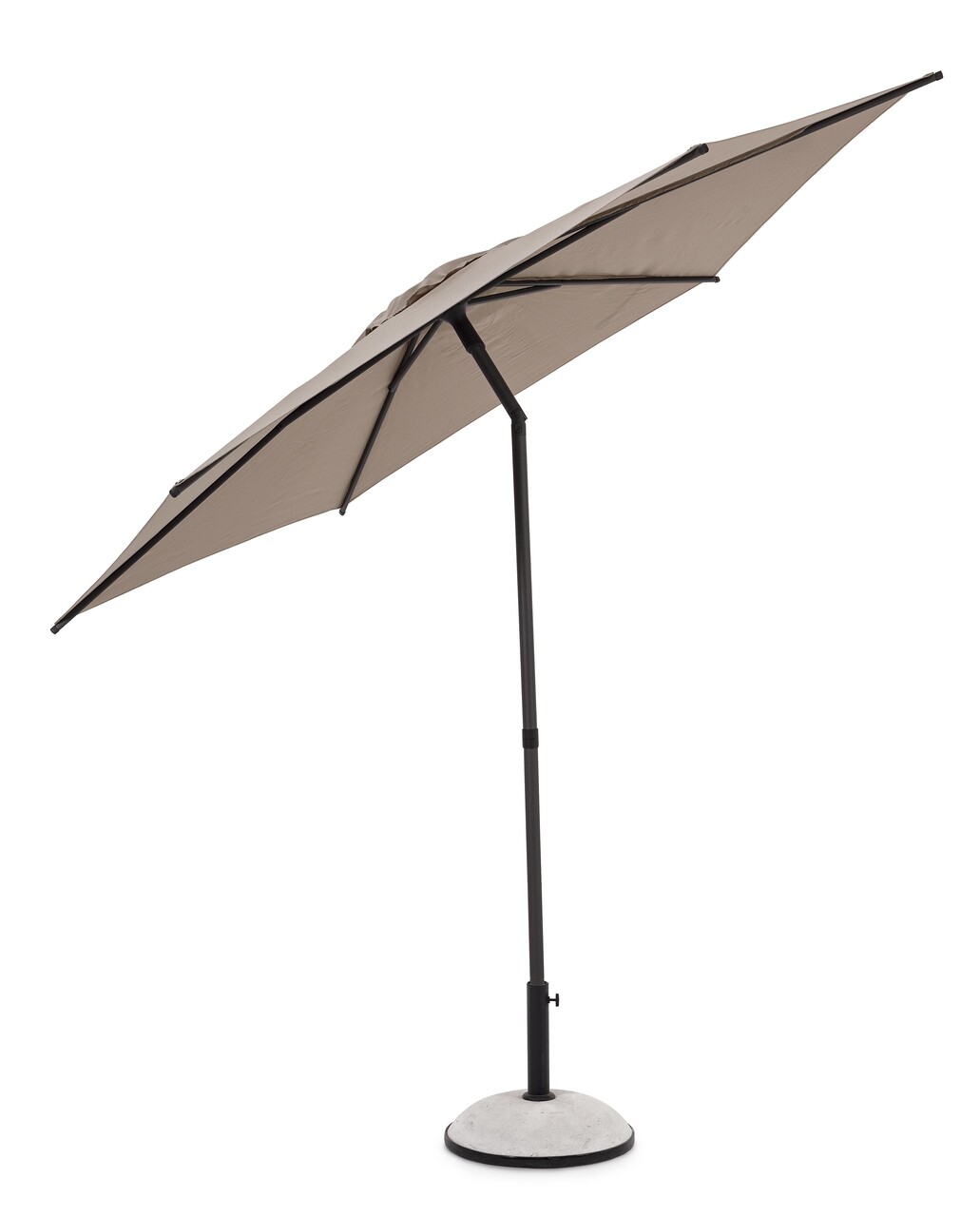 Umbrela pentru gradina / terasa Samba, Bizzotto, Ø 270 cm, stalp Ø 38 mm, otel/poliester, grej - 1 | YEO