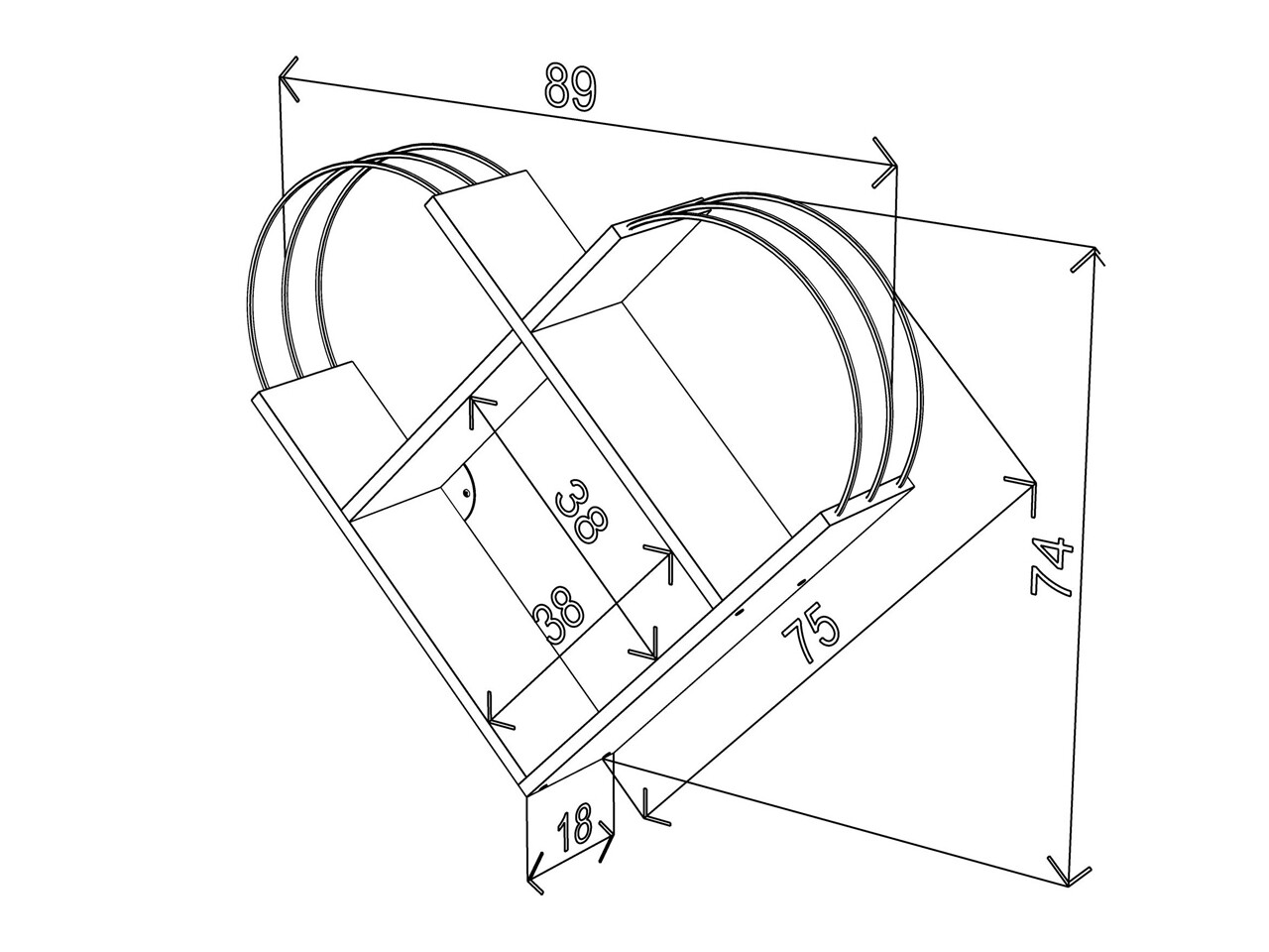 Raft De Perete Rafevi Case, 89 X 18 X 74 Cm, PAL/metal, Walnut/chrome