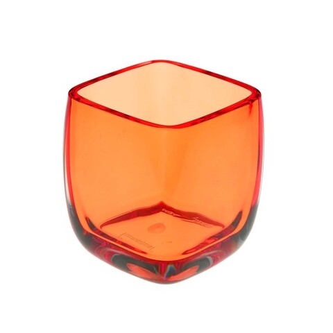 Suport periute si pasta de dinti griffin, versa, 6.7x6.7x8 cm, polipropilena, portocaliu