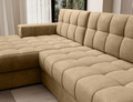 Coltar extensibil stanga 3 locuri ELTAP, LT-09MO, Blezalt, 240x150x82 cm, lemn/poliester, bej inchis