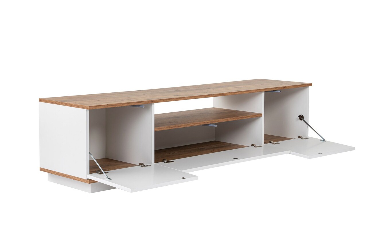 Comoda TV, Hanah Home, Veramont, 180x44.6x44.5 cm, Alb/Pin Atlantic - view 7