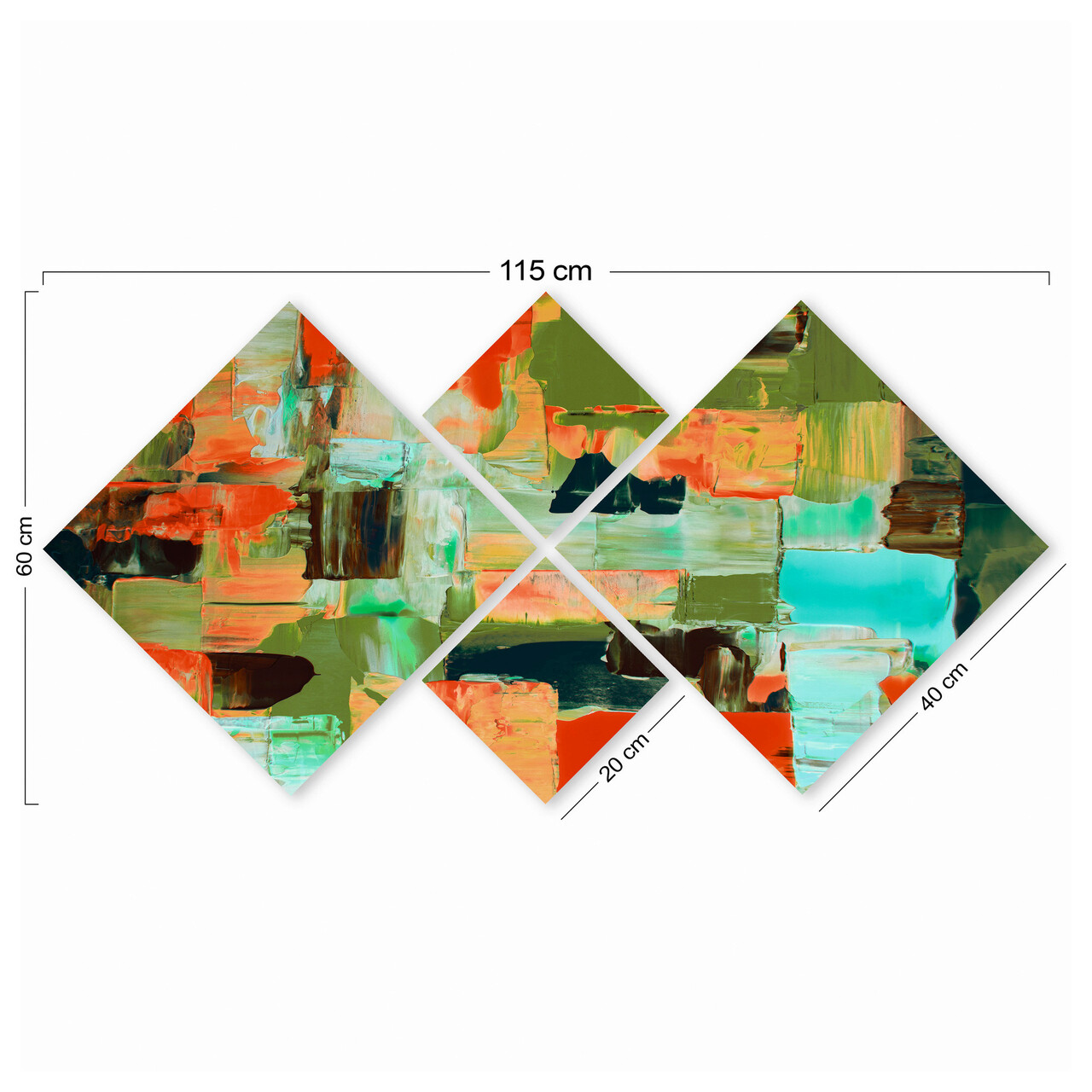 Set 4 tablouri decorative, 4MDF3418090, MDF, Imprimat UV, Multicolor