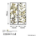 Decoratiune de perete, Olips 2, Metal, 32 x 90 cm, 2 piese, Multicolor
