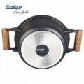 Cratita cu capac, Heinner, 2.7 l, aluminiu turnat, negru