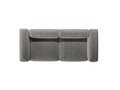 Canapea 3 locuri, Bergamo, Cosmopolitan Design, 264x108x70 cm, catifea chenille raiata, gri deschis