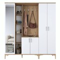 Cuier de perete, Rani, EA129, 180x198.6x37.5 cm, PAL, Nuc/Alb