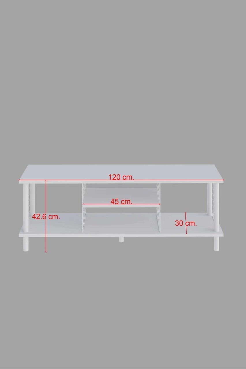 Comoda TV, Hanah Home, Peka-0048, 120x42.6x30 cm, PAL, Antracit — imaginea 5