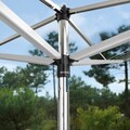 Uscator de rufe rotativ cu 4 brate + suport fixare pamant, Brabantia, TopSpinner, 40 m capacitate de uscare, otel, gri metalizat
