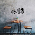 Decoratiune de perete, Metal Wall Decor, metal, 55 x 25 cm, negru