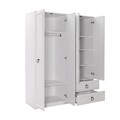 Dulap pentru haine, Adore, GRD-1342-BB-3, 140x185x52 cm, PAL, Alb