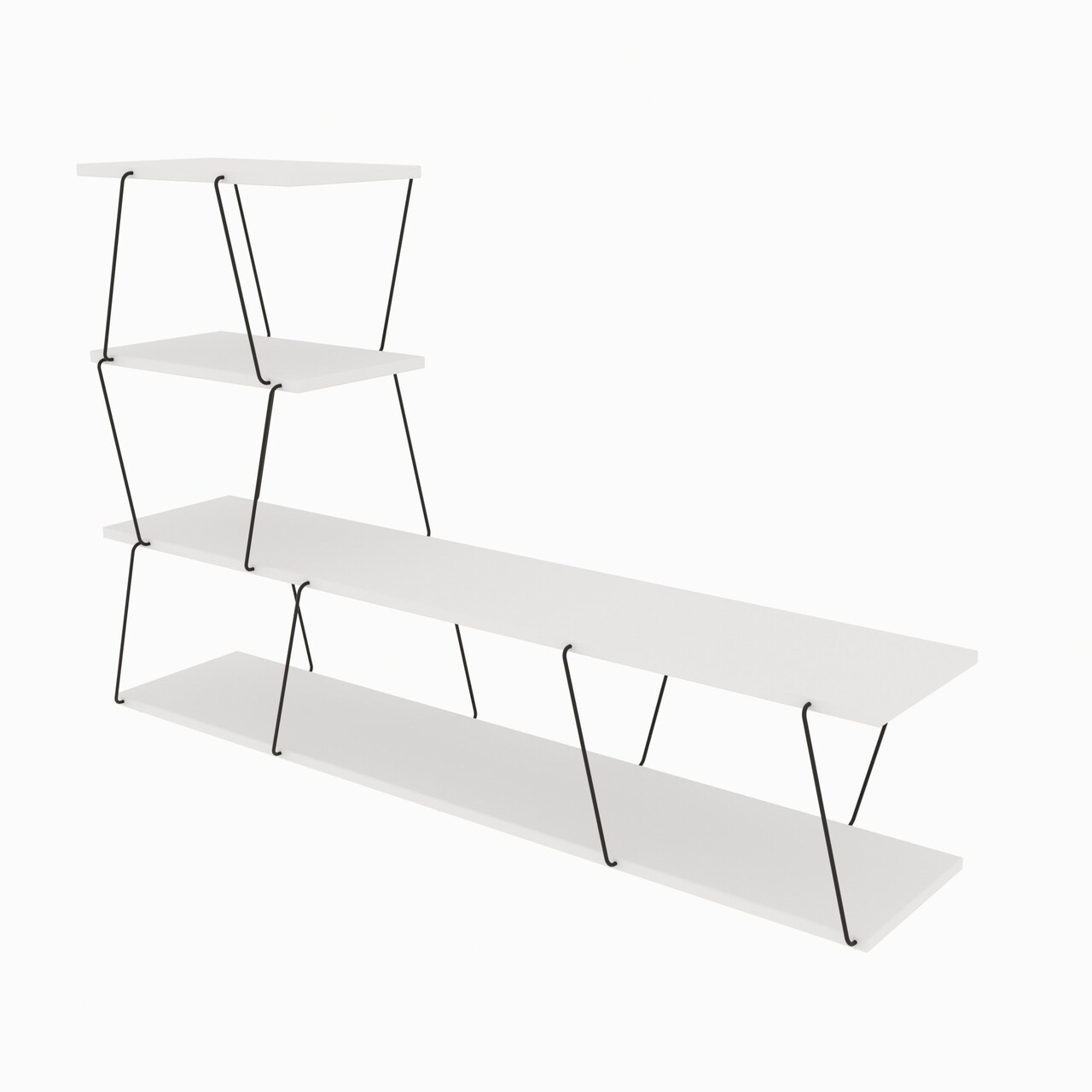 Comoda TV, Hanah Home, Ilgaz, 150x93x30 cm, Alb - view 5
