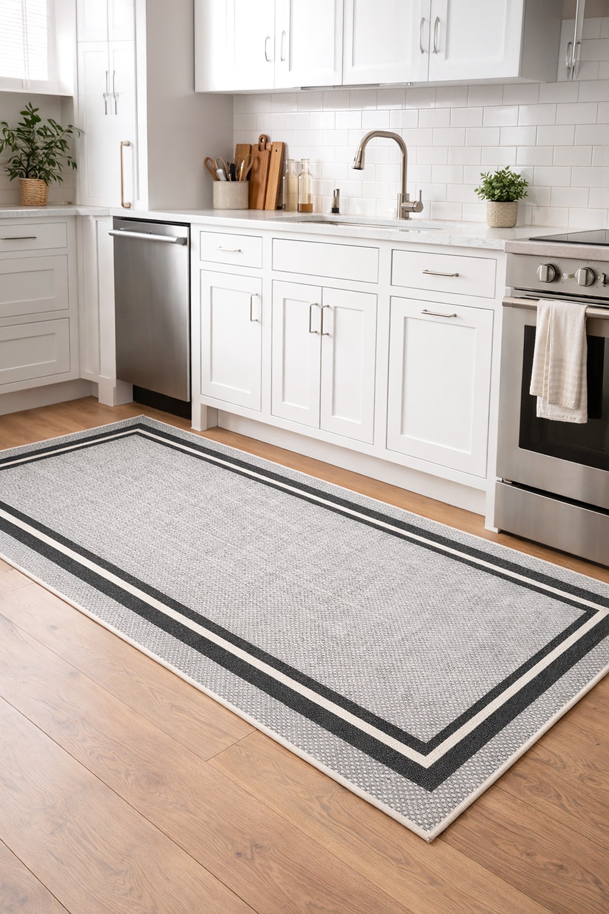 Covor, CLR-7390-HALI-20, 80x250 cm, Poliester, Gri