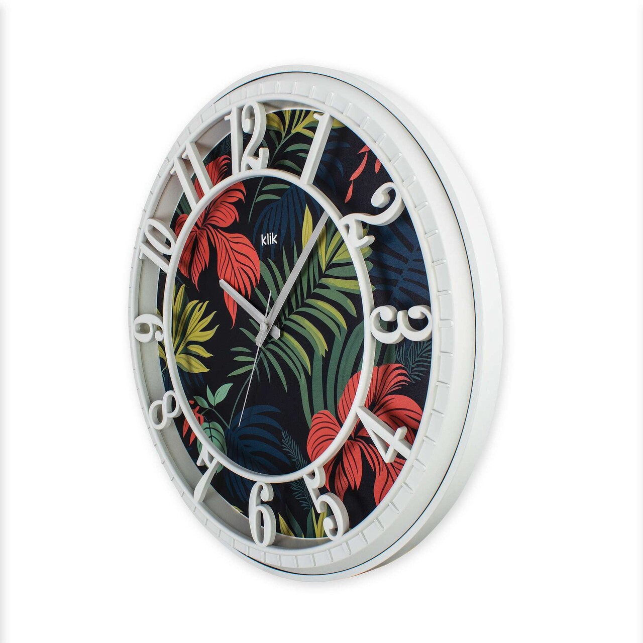 Ceas de perete decorativ, Hisar Egzotic Design, Dimensiune: 40 x 40 cm, Negru - view 2
