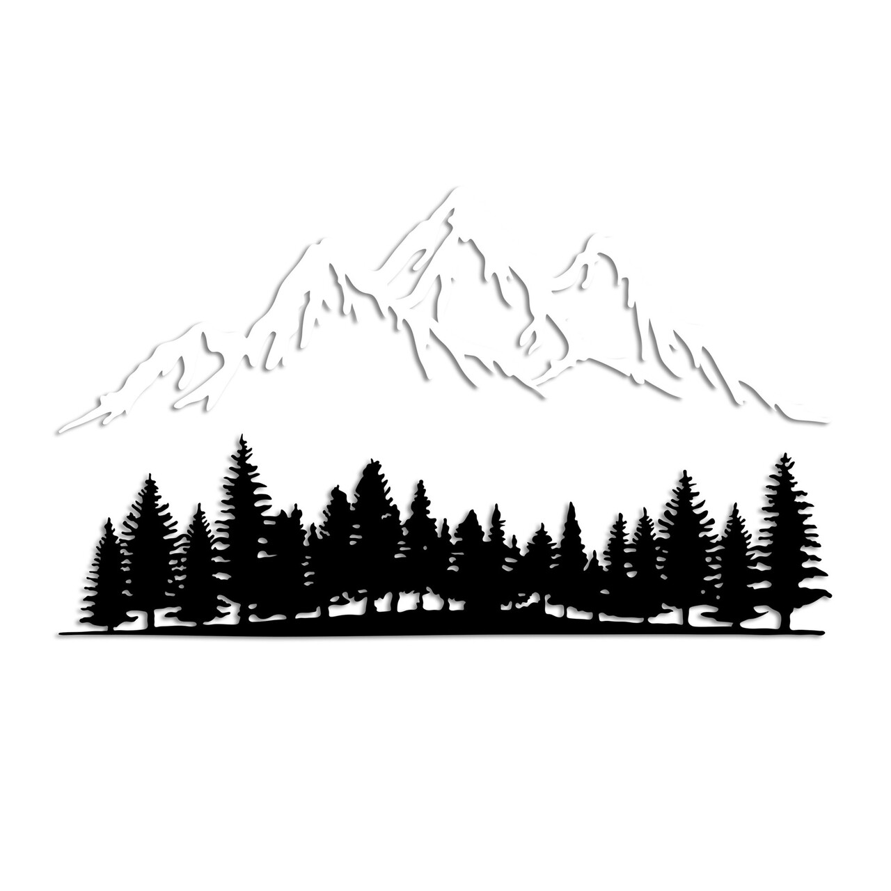 Decoratiune de perete, Nature And Mountain, Dimensiune: 70 x 22 cm (1 bucată), Alb/Negru - view 5