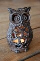 Suport lumanare pentru gradina, Esschert, Owl, 8 x 9 x 14.1 cm, fier forjat