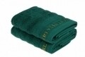Set 2 prosoape de maini Emotion, Beverly Hills Polo Club, 50 x 90 cm, 100% bumbac, verde inchis