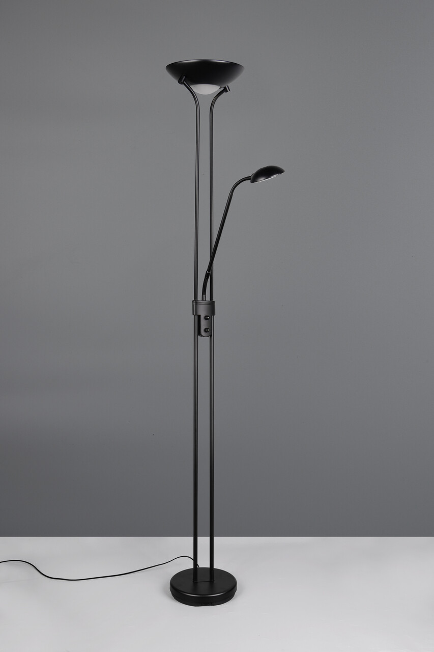 Lampadar Spock, RL, 25x180 cm, 19W / 5W, 2x SMD, metal, negru mat - imagine 2