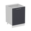 Dulap pentru bucatarie, Hanah Home, Minar, 60x87x58 cm, Alb / Antracit