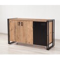 Bufet inferior Cosmo Nora, Sapphire, 140x45x80 cm, natural/negru