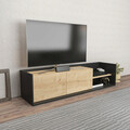 Comoda TV, Retricy, Krog, 160x35x36.8 cm, PAL, Antracit / Stejar