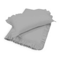 Lenjerie de pat dubla Selin, Homla, 3 piese, 160x200 cm, bumbac satinat, gri
